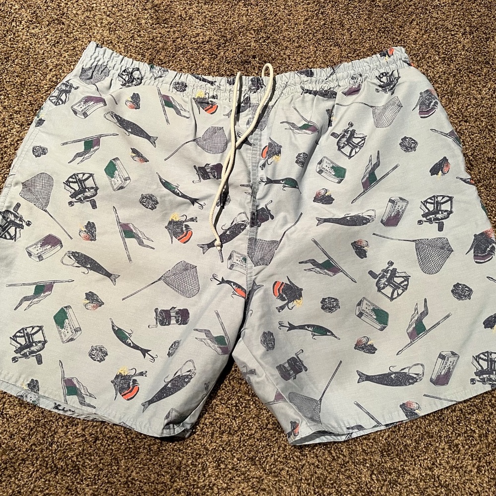 Mens lined swim shorts-large, 5.5” inseam